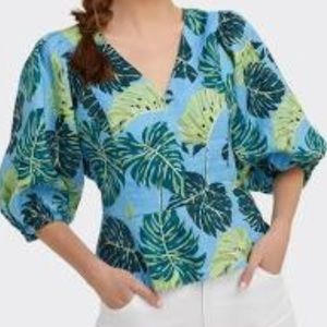 Cute linen Tropical print top from Draper James